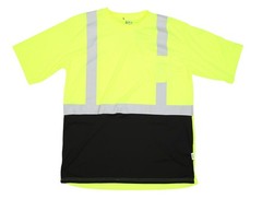 GSS Safety Shirt Mens 2XLT Tall Yellow Black Hi Vis Reflective ANSI Class 2