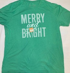 Merry &Bright Whataburger Shirt Christmas Holiday Next Level Adult XL Or XXL