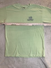 Mens Tropical Graphic Short Sleeve Lime Green Crew Neck T-shirt Large