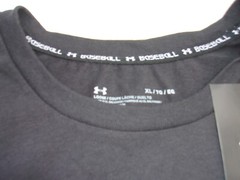NWT Under Armour loose fit T, men’s M – XXL, black, baseball, cotton blend
