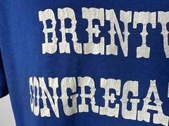 Vintage 80s Church T-Shirt XL Tight Brentwood Congregational Odd Couples Funny