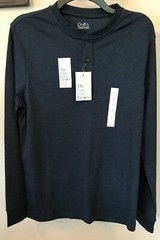 Sonoma Easy Care Henley-Lightweight-Blue- Men’s Size S – NEW $30