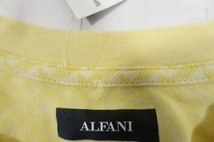 ALFANI GEO TEXTURED YELLOW XL SOFT PATTERN TEE TSHIRT MENS NWT NEW