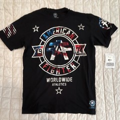 American Fighter Men’s Black T-Shirt, Red White, And Blue Size Large Nwt