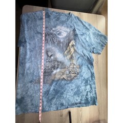 The Mountain Vintage 2XL 2003 Steam Engine Train TieDye TShirt Blue Ted Blaylock