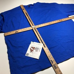 Gildan Ultra Cotton T-Shirt Mesn 4XL Royal Blue Long Sleeve Basic Crew Neck NWOT