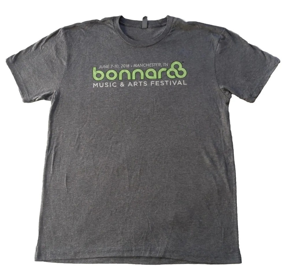 Bonnaroo Music & Arts Festival 2018 T-Shirt Gray Men’s Size XL – Eminem + More