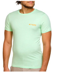 COLUMBIA Mens PFG Green Cotton Graphic S/S T-SHIRT M (38-40″) NWT