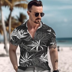 Hawaiian Shirts Men’s Aloha Summer Casual Beach Button-Down Cruise Holiday Party