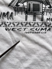 Men’s Sumatra T-Shirt White Indonesia Logo L Surf Beach Holiday Import Trip Gnar