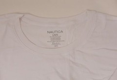 3 GENUINE NAUTICA MENS COTTON WHITE CREW-NECK S M L XL XXL T-SHIRTS UNDERSHIRTS
