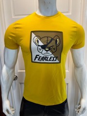 International Male Summer Men’s Yellow Fearless Bear Crew-neck T-shirt size L