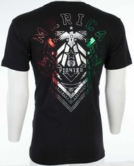 AMERICAN FIGHTER Men’s T-Shirt KENDELTON Athletic Black Biker MMA S-4XL
