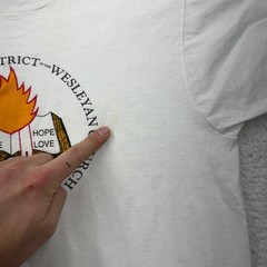 VTG 90s Central New York District Wesleyan Church Graphic T Shirt Mens L White