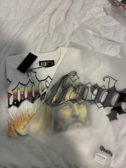 Godspeed Men’s White Graphic Print Crew Neck Short Sleeve T-Shirt XL