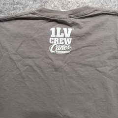 Raising Canes Shirt Mens 2XL Gray One Love Canes Crew Logo Short Sleeve 1LV Crew