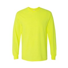 Safety Green T-Shirt Work Reflective Hi Vis Long Sleeve Shirts Cotton/Polyester