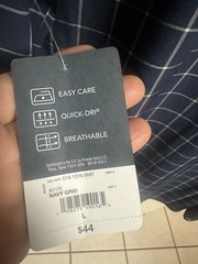 St. John’s Bay Button Up Shirt CLASSIC Easy Care Blue Plaid Quick Dry Large 46w