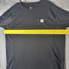 Carhartt Force Shirt Mens Size 2XL Long Sleeve Black Zip Pocket Work Utility