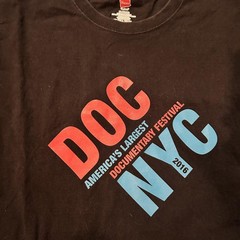 Hanes Shirt Mens XL Black DOC NYC 2016 Documentary Film Festival Graphic Tee