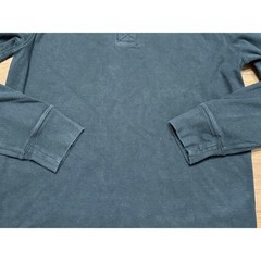 J.Crew Oarsman Heritage Brushed Rib-Knit Long Sleeve Henley Shirt Black Sz M