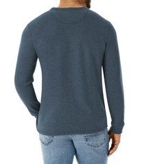 Shirt Blue Thermal Henley Long Sleeve Stretch Men’s S By Member’s Mark