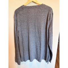 Apt 9 Premier Flex Mens XL Henley Shirt Long Sleeve Gray Heathered Cotton Blend