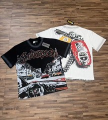 2026 New Godspeed Skeleton Drive a sports car print Tee Mens Cotton T-shirt