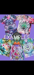 5 XL Unisex Tie Dye T-Shirts Bundle Handmade Ice Dye Lot, Unique One of a Kind