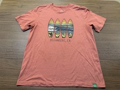 Oceanside, California Men’s Burnt Orange T-Shirt – Wild Tribute – XL