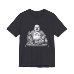 Laughing Buddha T-Shirt | Happy Budai Hotei Zen Buddhism Graphic Tee Shirt