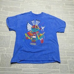 Anasazi State Park Shirt Adult XL Utah Kachina Textured Pattern Blue Tie-Dye