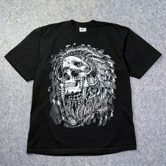 Chiefin T-Shirt Mens Sz XL Black Native American Skull Eagle Headdress ShakaWear