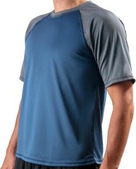 Men’s UPF 50 Short Sleeve Swim Rash Guard Sun Protection Shirt Quick Dry