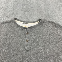 Marine Layer Henley Shirt Mens Large Gray Long Sleeve Viscose Blend Knit
