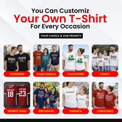 Personalized Travel Family Tee S-3XL Custom Photo Name Location 100% Cotton