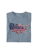 USA Map Flag graphic T-Shirt | Patriotic America Tee Comfort Colors