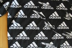 NWT ADIDAS Big & Tall Men’s All Over Print Athletic Shirt Black White