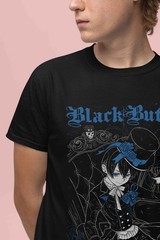Black Butler T-Shirt Ciel Phantomhive Shirt Sebastian T-Shirt Yana Anime Tshirt