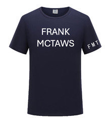 FRANK MCTAWS Unisex Short Sleeve Crew Neck Graphic Logo T-Shirt