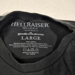 Hellraiser T-Shirt Mens Large Black Cotton Pinhead Hellworld Graphic Horror Tee
