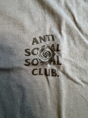 anti social social club Men’s SS2020 Hung Up Bat Emoji Tee LV5 Black gray XXL