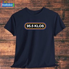 95.5 Klos Rocks Radio Logo Shirt Black/Navy/Grey/White/Orange T-Shirt S-5XL