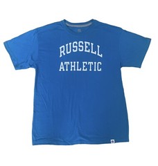Russell Athletic Men’s Dri-Power Tee Sports T-Shirt Blue Size Medium