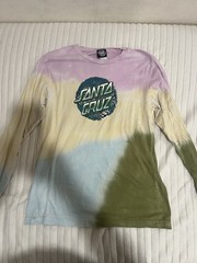 Santa Cruz Men’s M Long Sleeve Crew Neck Graphic Logo Multicolor Cotton Tee