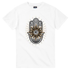 Graffiti Lux Meditation Graphic T-Shirt – High-Quality Cotton Tee-White 2XL