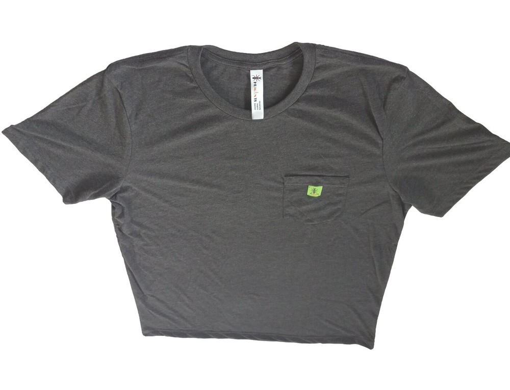 Humants Men’s Large Workwear /Outdoor Jersey Pocket Tee Dark Gray heather Cotton