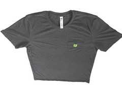 Humants Men’s XL Workwear /Outdoor Jersey Pocket Tee Dark Gray heather Cotton