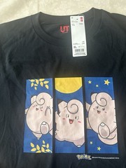 Uniqlo UTme Pokémon Clefairy T-Shirt Black XL New With Tags US Large Fit