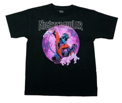 Nightcrawler Mesn T- Shirt – Marvel Crouching Inside Purple Circle